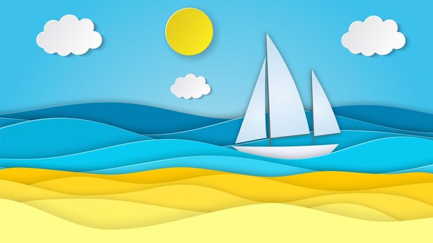 Meereslandschaft mit Strand
