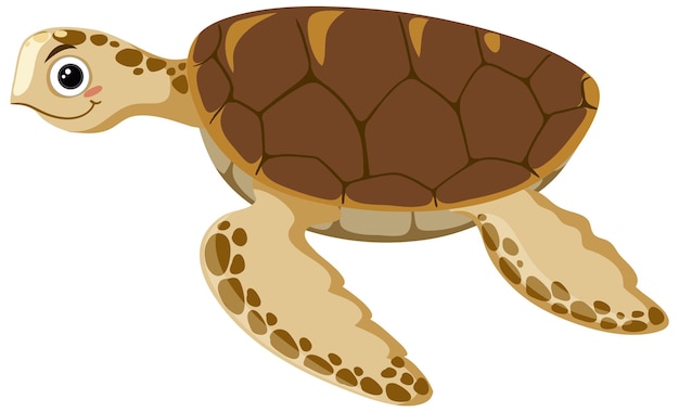 Vektor meeresschildkröte im cartoon-stil isoliert