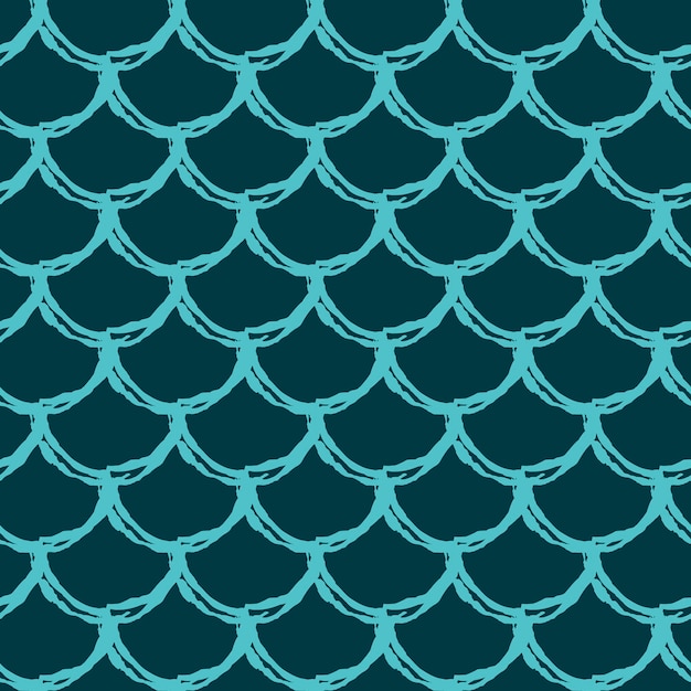 Meerjungfrauenschwanz nahtloses Muster. Fischhautbeschaffenheit. Bebaubarer Hintergrund für Mädchenstoff, Textildesign, Packpapier, Badebekleidung oder Tapete. Grüner Meerjungfrauenschwanzhintergrund mit Fischschuppe unter Wasser.