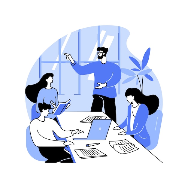 Meeting-Client isolierte Cartoon-Vektor-Illustrationen