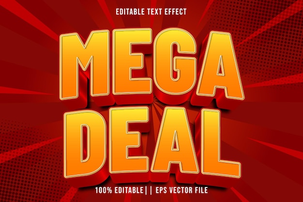 Mega Deal bearbeitbare Text-Effekt 3D-Gradient-Stil