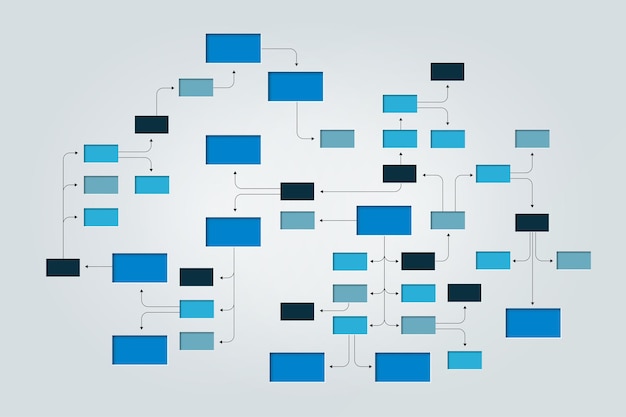 Vektor mega-mind-map-flussdiagramm-infografik