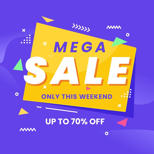 Mega-Sale-Banner für Online-Shopping Einkaufsförderung