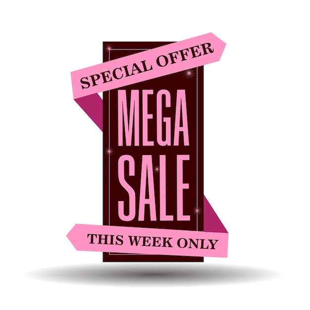 Mega-sale-banner-rabattvorlage