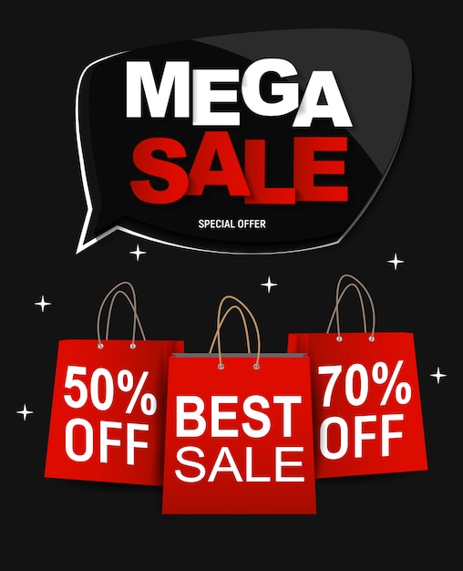 Mega sale banner vorlage.