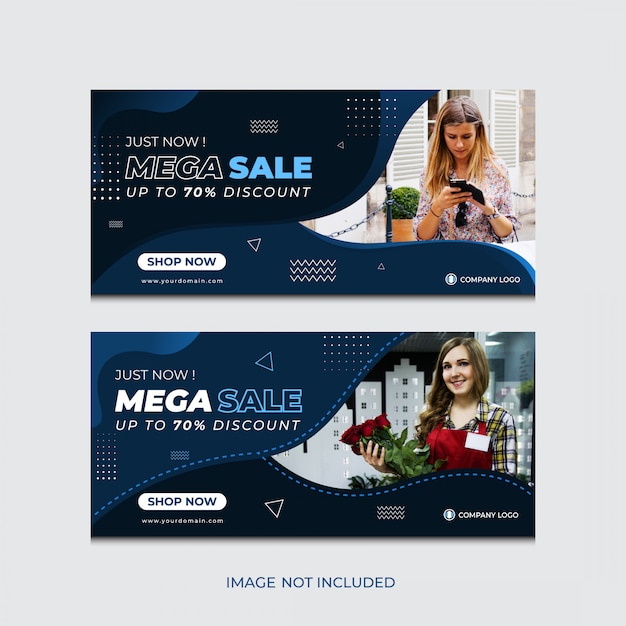 Mega sale banner vorlage