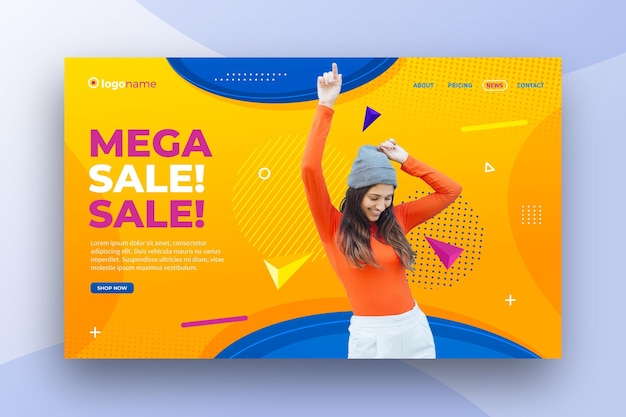 Vektor mega sale banner vorlage