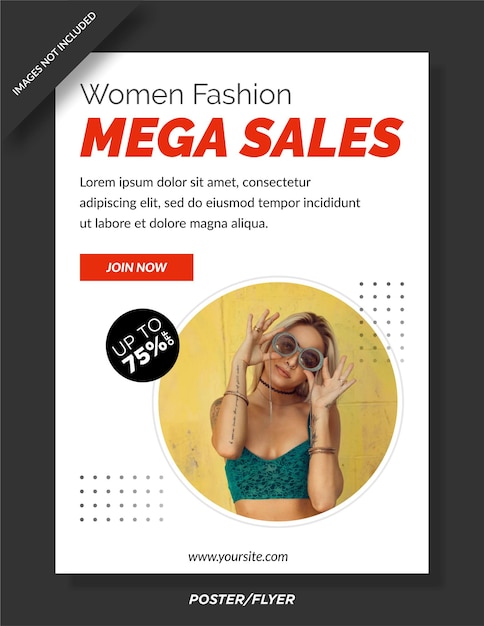 Vektor mega sale poster design vorlage