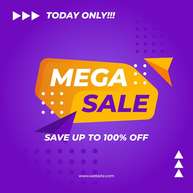 Mega sale rabatt banner promotion hintergrund