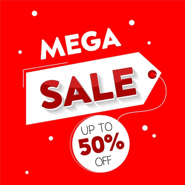 Mega-Sale-Vektor-Illustration