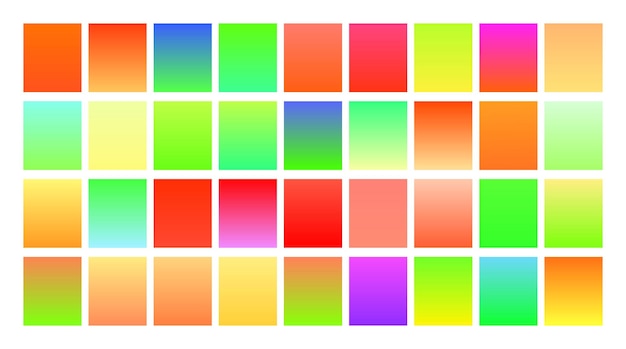 Mega-set-sammlung bunte weiche pastellfarbverläufe paletten-kombinationsmuster
