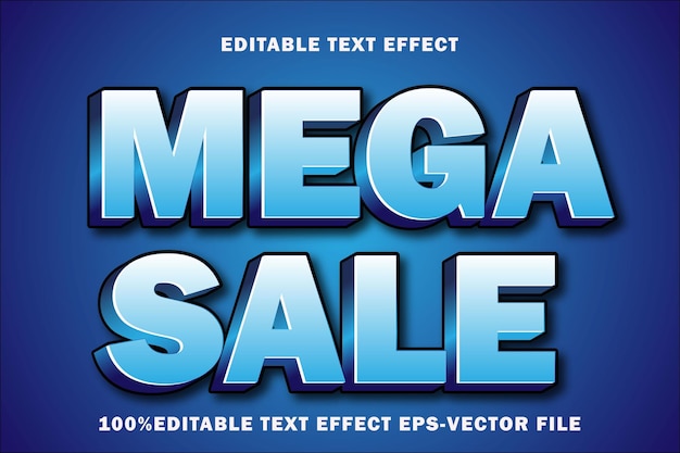 Mega-Verkauf Bearbeitbarer Text-Effekt 3D-Emboss-Gradient-Stil