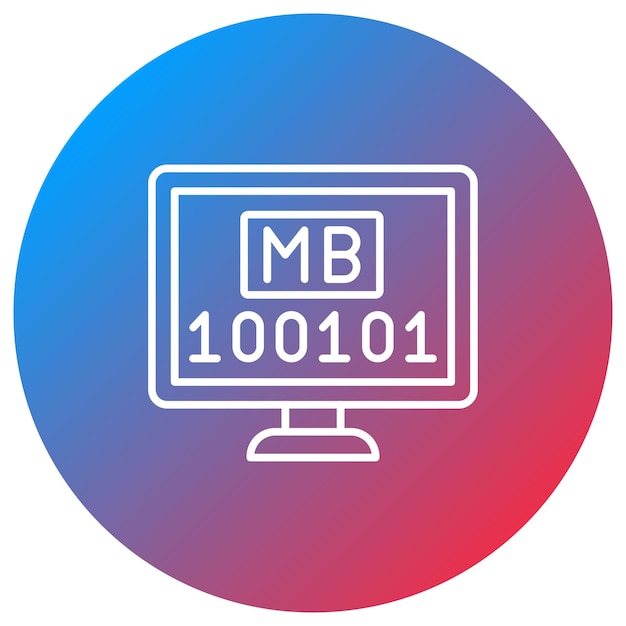 Megabyte-Icon-Vektorbild kann für die Informatik verwendet werden