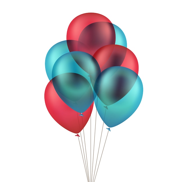 Mehrfarbige bunte Luftballons isoliert