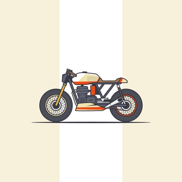 Mehrfarbige Motorradillustration