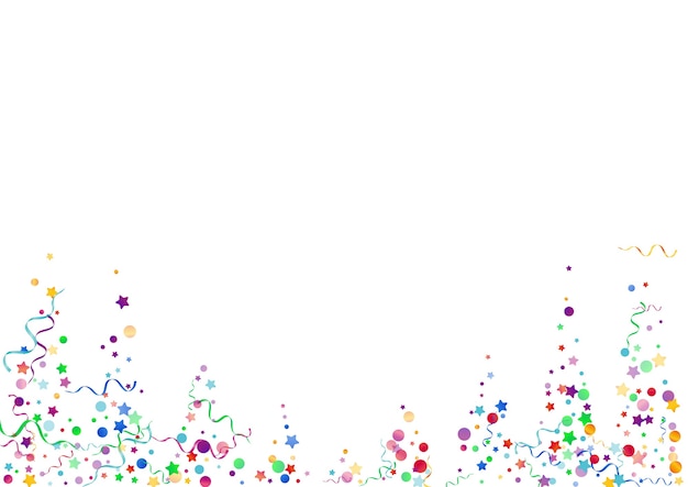 Vektor mehrfarbiger sternenspaß-weißer hintergrund