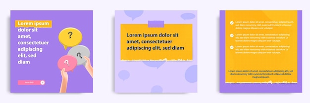 Mehrzweck zerrissenes Papier Design Social Media Post Banner Vorlage für Tipps Wissensverkaufsprodukt