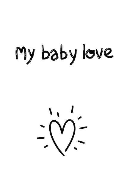 Mein baby liebe minimalistisches poster