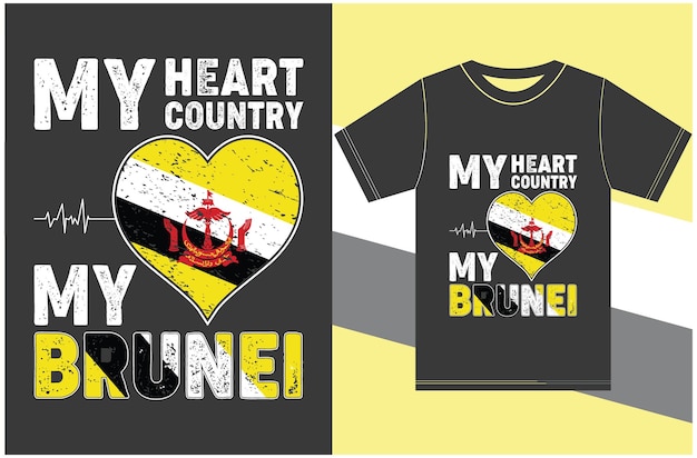 Mein herz, mein land, mein brunei. brunei-geschenk für ehefrau, ehemann, freundin, freund.