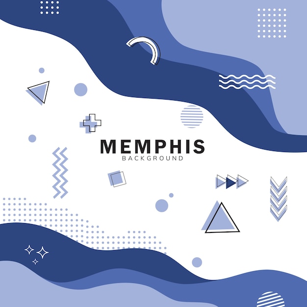 Vektor memphis hintergrund geometrische abstrakte hintergrundvektorillustration