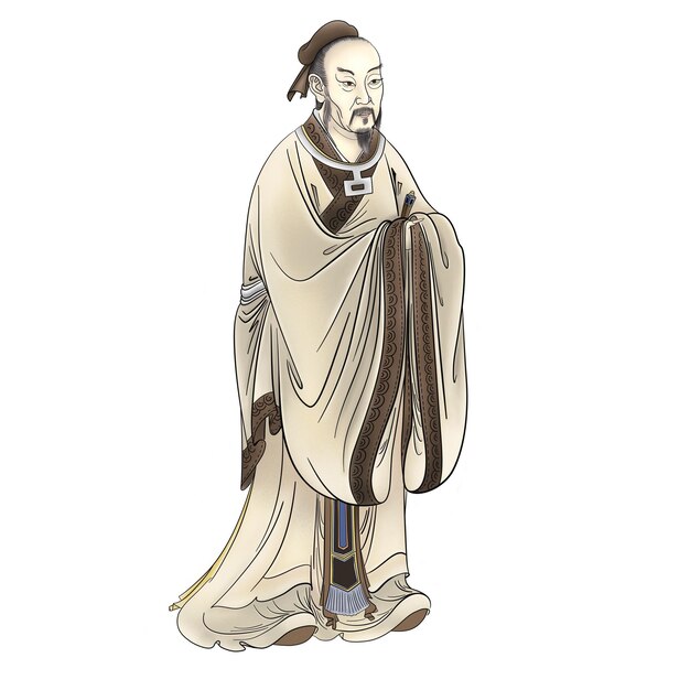 Vektor mencius oder mengzi war ein chinesischer konfuzianistischer philosoph vector