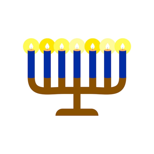 Vektor menorah ukraine kontur symbol vektor-illustration bild auf lager