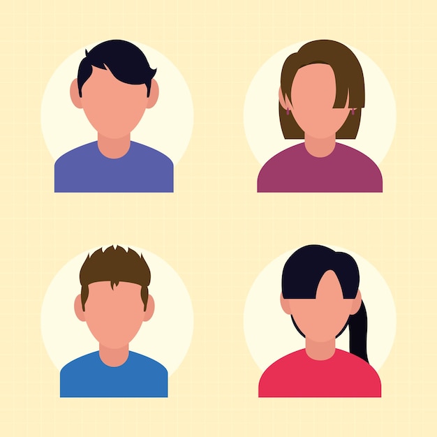 Menschen Avatare Icon Set