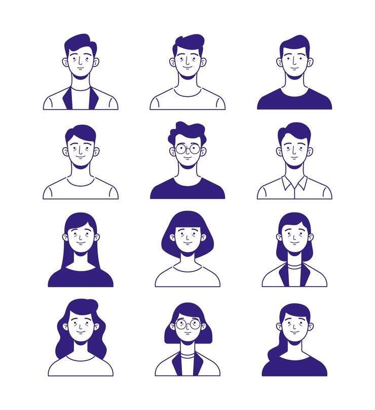 Menschen Avatare Illustration gesetzt
