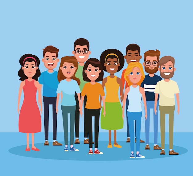 Menschen Charaktere Cartoons