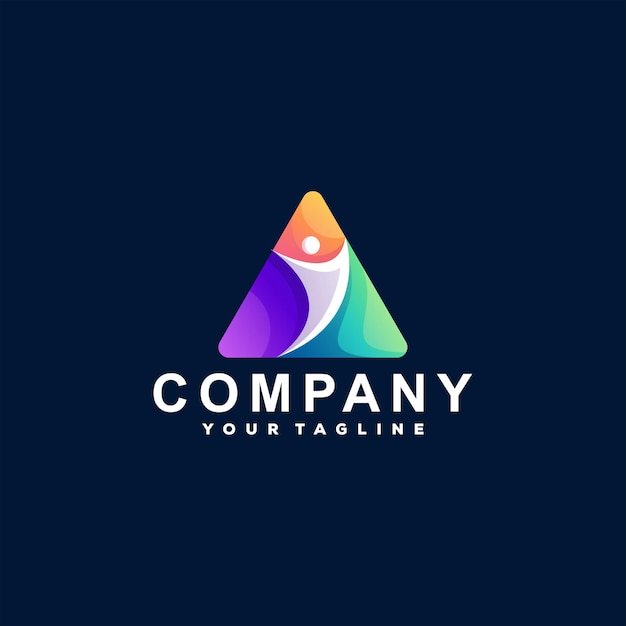 Menschen Farbverlauf Logo-Design