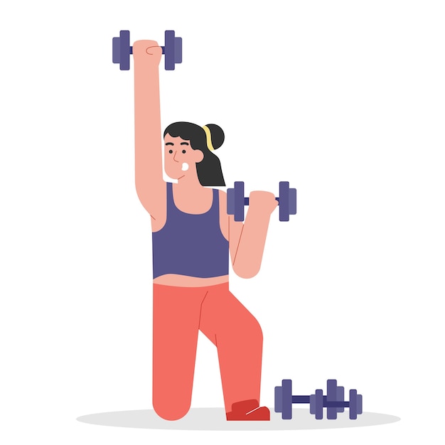 Menschen Fitness mit Hantel