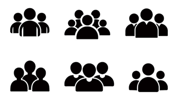 Menschen-Menge-Team-Symbol-Satz-Vektor