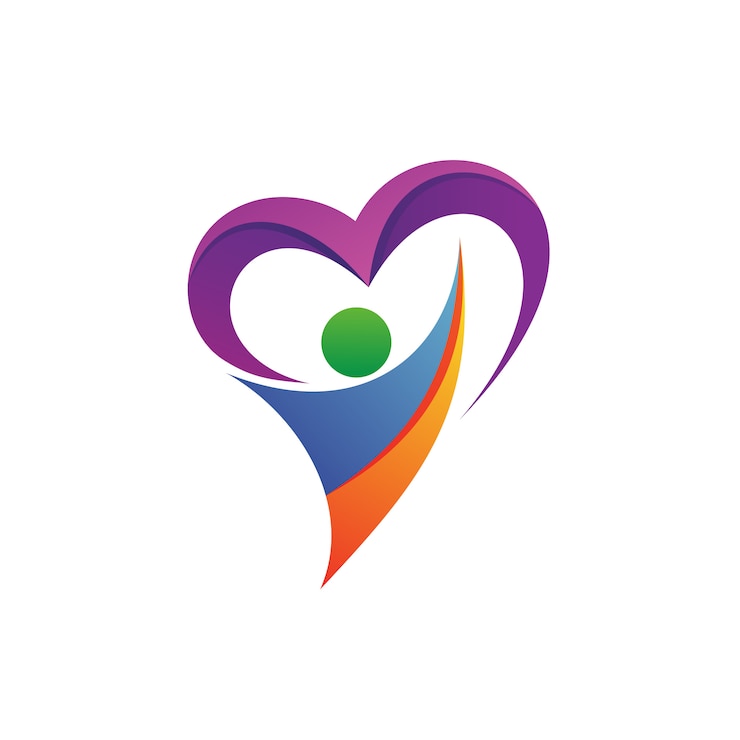Menschen mit Herz Logo Vector