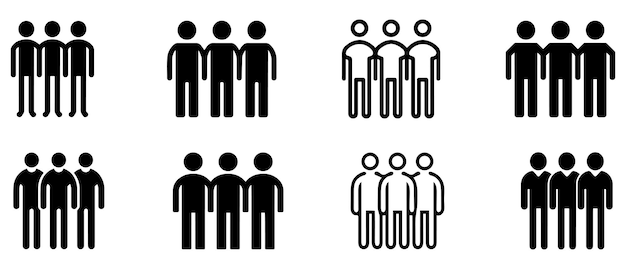 Menschen Person schwarzes Ikon Gesicht Kommunikation Körper Benutzerdesign