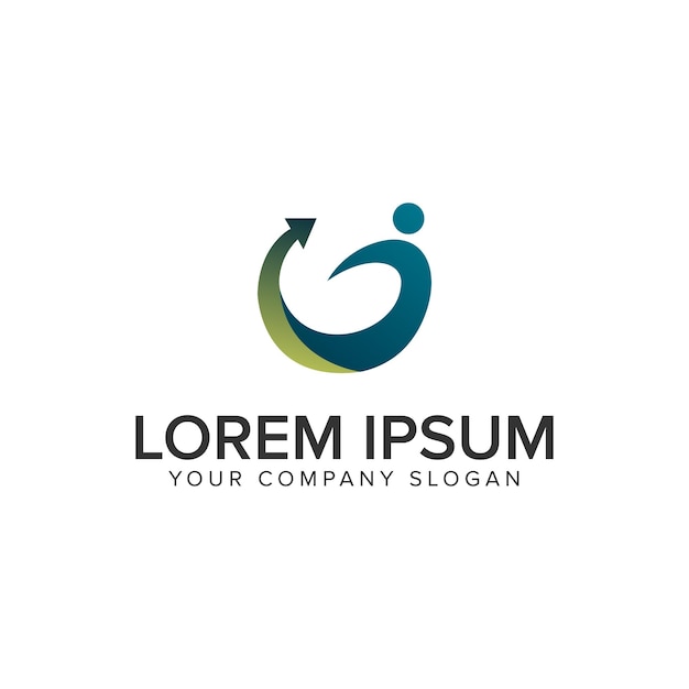 Menschen-Pfeil-Logo-Design-Konzept-Vorlage