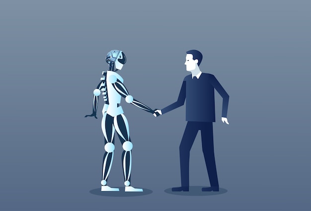 Menschen und Roboter