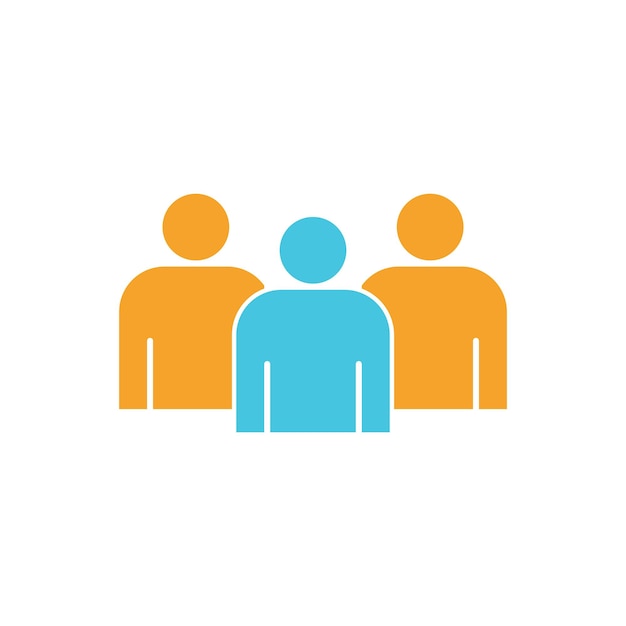 Menschen zusammen Familie Icon Vektor Logo Design Konzept Idee