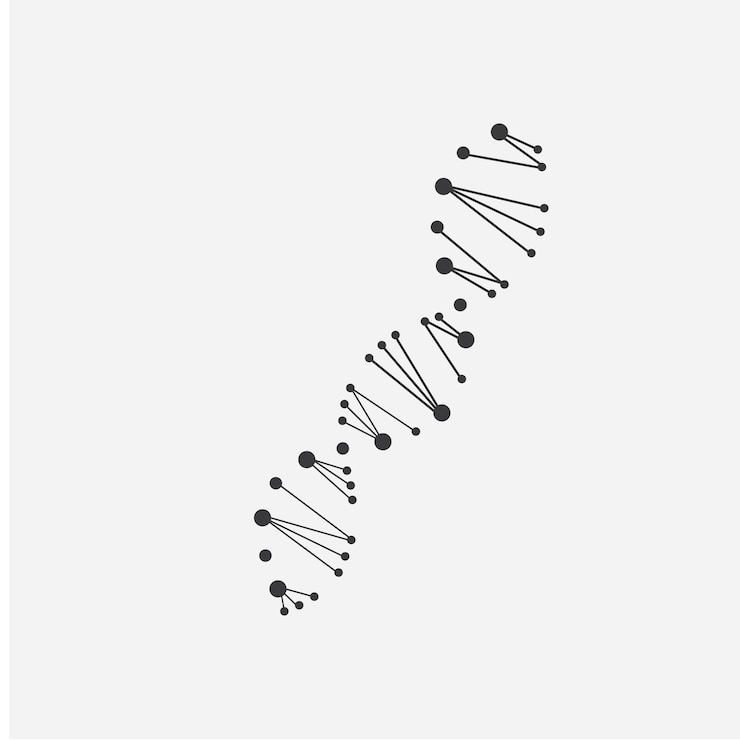 Vektor menschliche dna und genetische vektor-icon-design-illustration