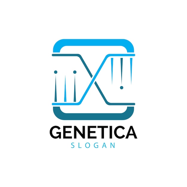 Menschliche dna und genetische vektor-icon-design-illustration