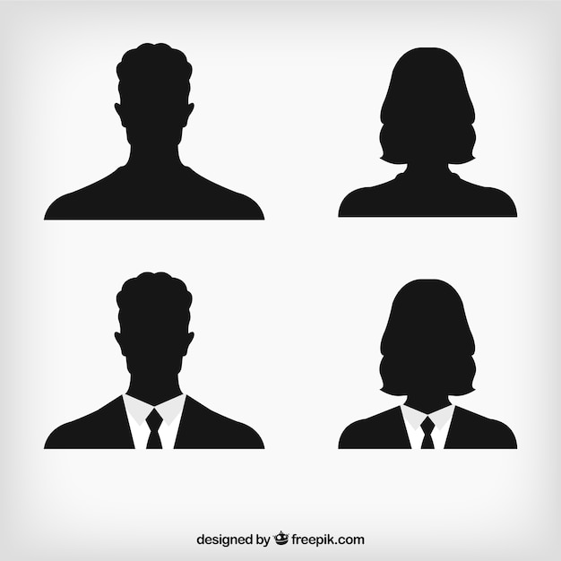 Menschliche silhouetten avatar