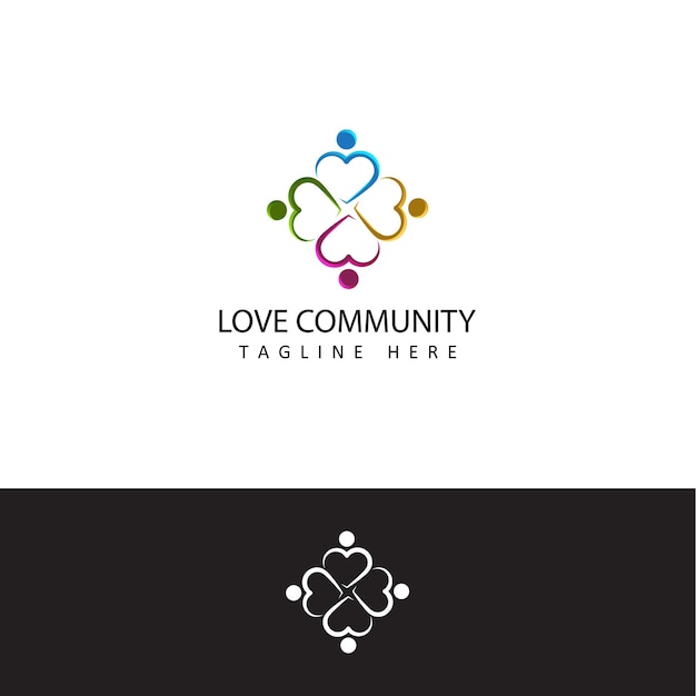 Menschliche soziale, einheit, zusammen, verbindung, beziehung, community-logo-vorlage