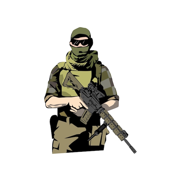 Mercenary-Illustrationsvektorentwurf