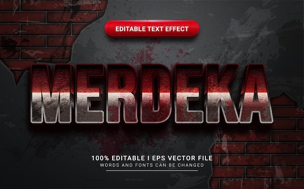 Merdeka-Texteffekt