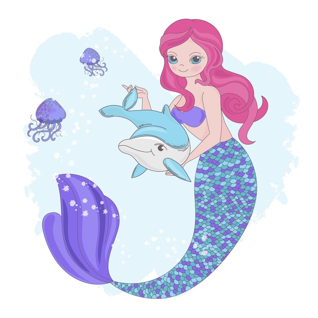 Mermaid toy underwater fairy animal