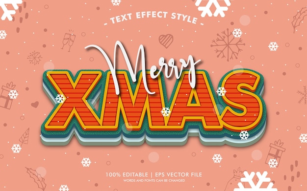 Merry xmas text effekte stil