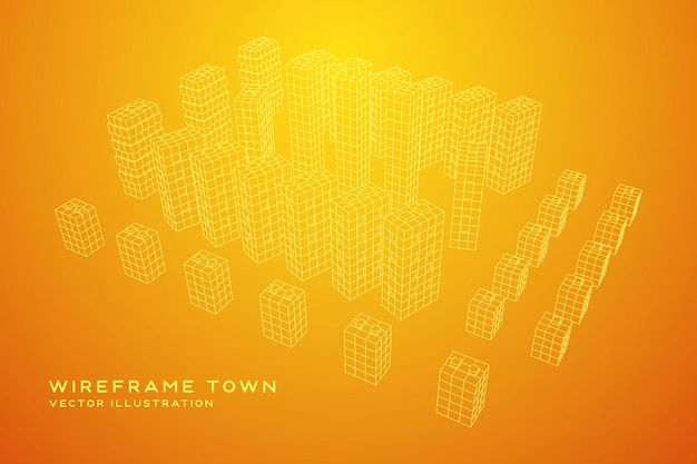 Mesh Cubes City Array