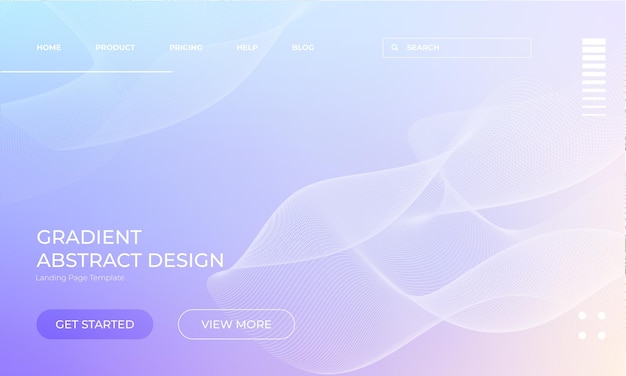 Mesh Gradients Vektor Landing Page Vorlage Design