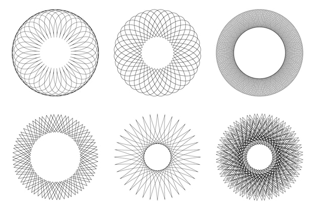 Mesh-Kreise. Kreise dreidimensionales Gitter im 3D-Stil. Vektor-Illustration.