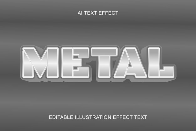 Vektor metall 3d-texteffekt