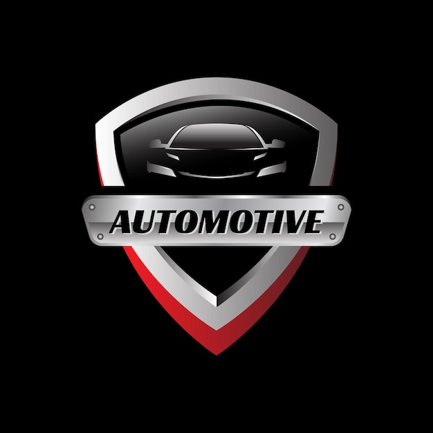 Vektor metallic-abzeichen-automotive-vektor-logo-vorlage